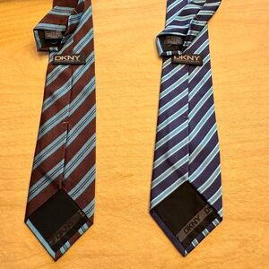 Pair of DKNY 100% Silk Necktie